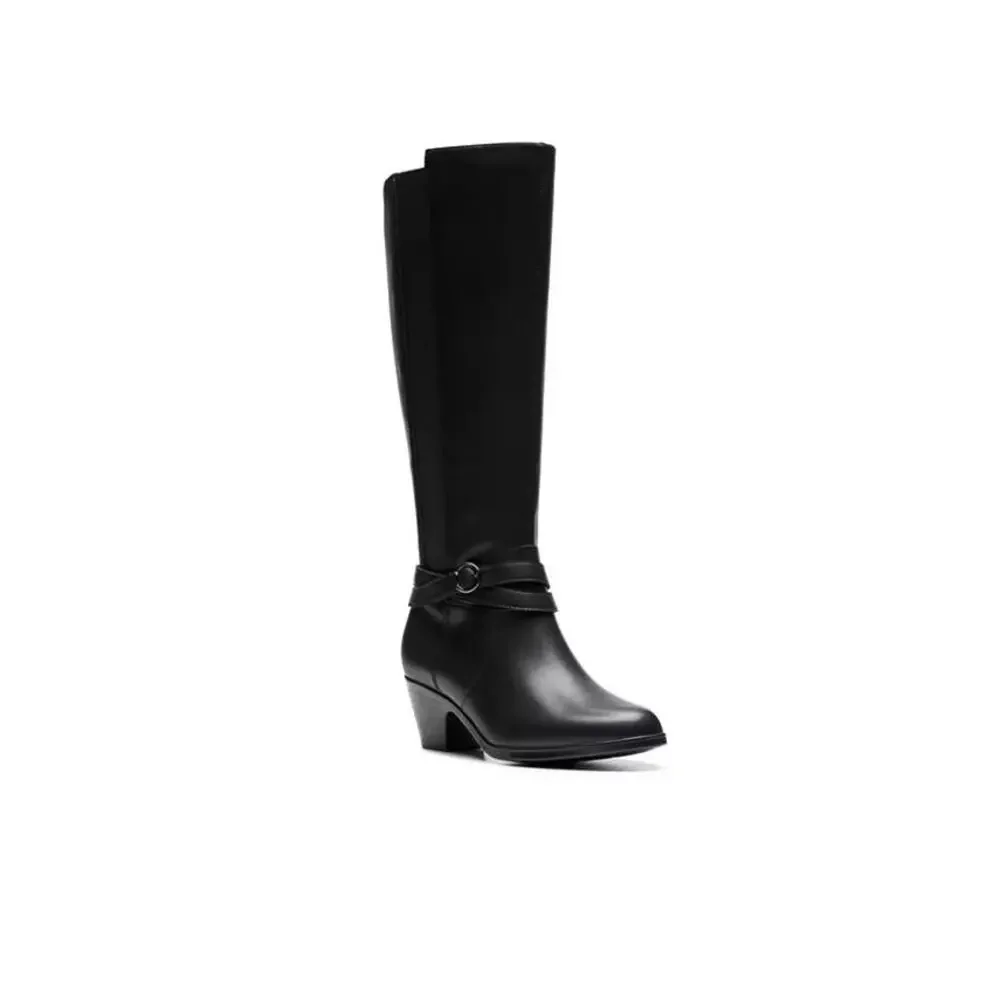 Clarks Emily Women's Dream Leather Black Boots Size 8.5 MSRP $160